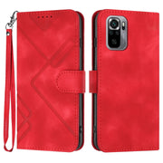 Custodia per cellulare in pelle con motivo a linea, For Xiaomi Redmi Note 10S 4G Global, For Xiaomi Redmi 9C/9C NFC/Poco C3, For Xiaomi Mi 10T 5G/10T Pro 5G, For Xiaomi Redmi Note 9 Global/10X 4G