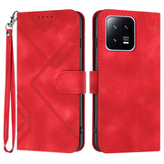 Custodia per cellulare in pelle con motivo a linea, For Xiaomi 13, For Xiaomi Redmi A1+, For Xiaomi Civi 2, For Xiaomi Redmi K50 Ultra/12T/12T Pro