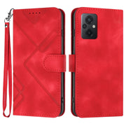 Custodia per cellulare in pelle con motivo a linea, For Xiaomi Poco M5, For Xiaomi Poco M5s 4G Global, For Xiaomi Redmi Note 11 Pro 4G/5G Global, For Xiaomi Redmi Note 11SE 4G India
