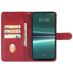Custodia in pelle per HTC U24 Pro con supporto e slot carte