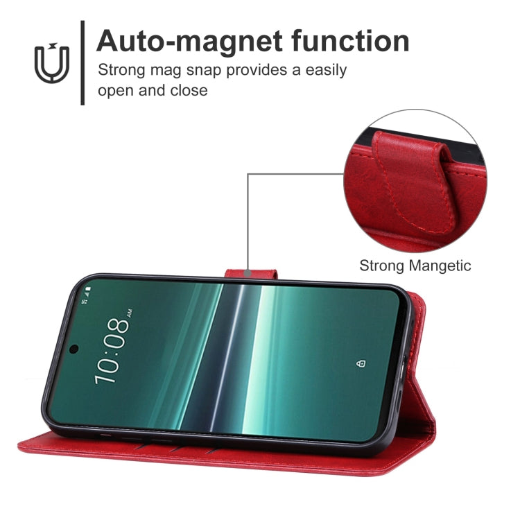 Custodia in pelle per HTC U24 Pro con supporto e slot carte