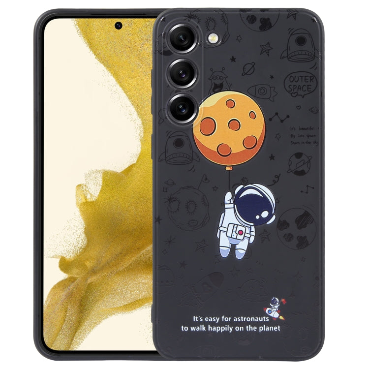 Custodia per cellulare con bordo dritto in silicone modello astronauta, For Samsung Galaxy S10, For Samsung Galaxy S10+, For Samsung Galaxy A91