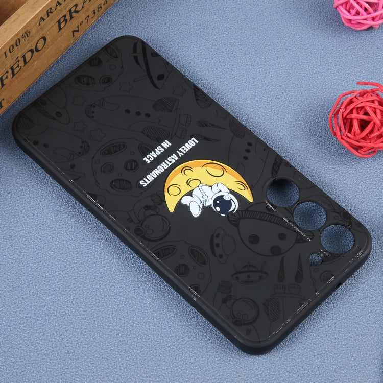 Custodia per cellulare con bordo dritto in silicone modello astronauta, For Samsung Galaxy A22 4G, For Samsung Galaxy A20 / A30, For Samsung Galaxy A13 5G / 4G