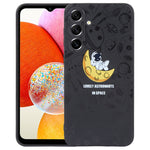 Custodia per cellulare con bordo dritto in silicone modello astronauta, For Samsung Galaxy A14, For Samsung Galaxy S20+, For Samsung Galaxy A34 5G