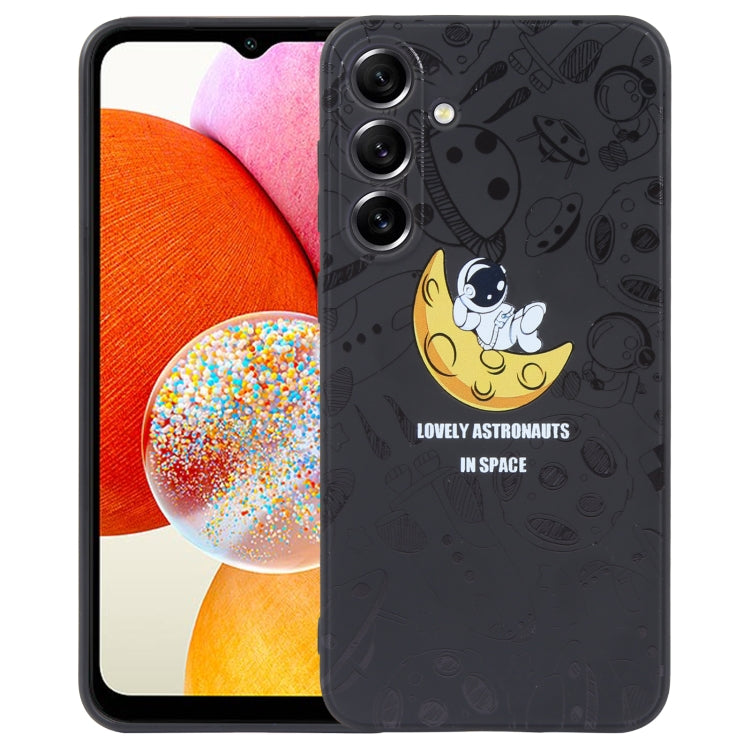 Custodia per cellulare con bordo dritto in silicone modello astronauta, For Samsung Galaxy A14, For Samsung Galaxy S20+, For Samsung Galaxy A34 5G