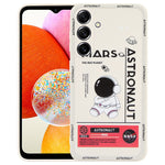 Custodia per cellulare con bordo dritto in silicone modello astronauta, For Samsung Galaxy A14, For Samsung Galaxy S20+, For Samsung Galaxy A34 5G