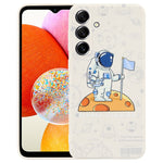 Custodia per cellulare con bordo dritto in silicone modello astronauta, For Samsung Galaxy A14, For Samsung Galaxy S20+, For Samsung Galaxy A34 5G