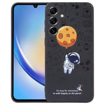 Custodia per cellulare con bordo dritto in silicone modello astronauta, For Samsung Galaxy A14, For Samsung Galaxy S20+, For Samsung Galaxy A34 5G