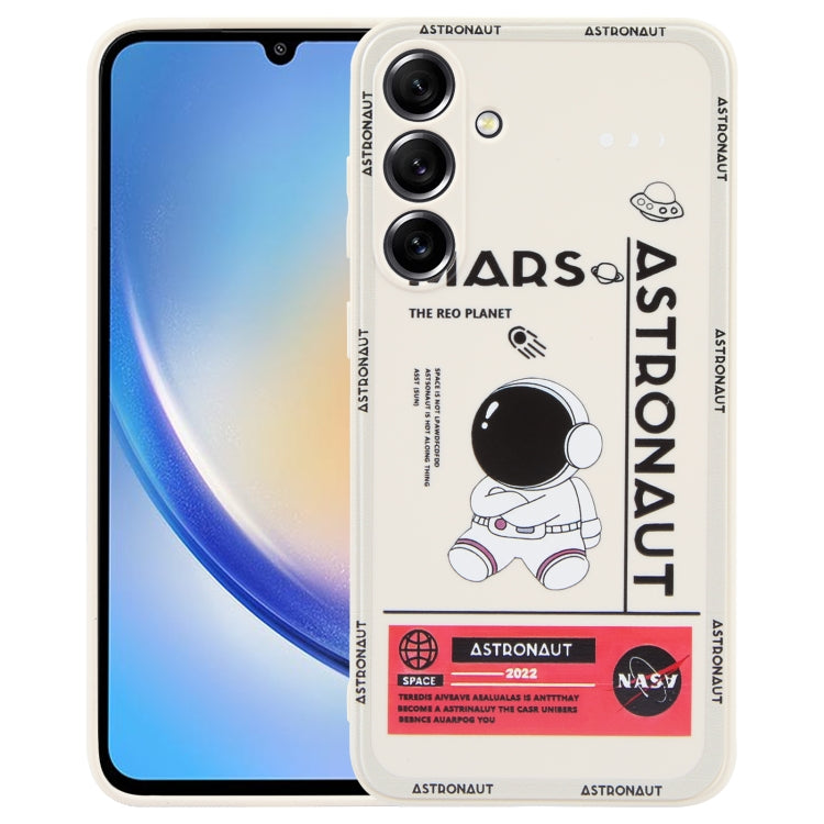 Custodia per cellulare con bordo dritto in silicone modello astronauta, For Samsung Galaxy A14, For Samsung Galaxy S20+, For Samsung Galaxy A34 5G