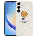 Custodia per cellulare con bordo dritto in silicone modello astronauta, For Samsung Galaxy A14, For Samsung Galaxy S20+, For Samsung Galaxy A34 5G