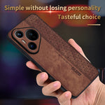 Custodia in pelle goffrata 3D per Huawei Pura 70 Pro