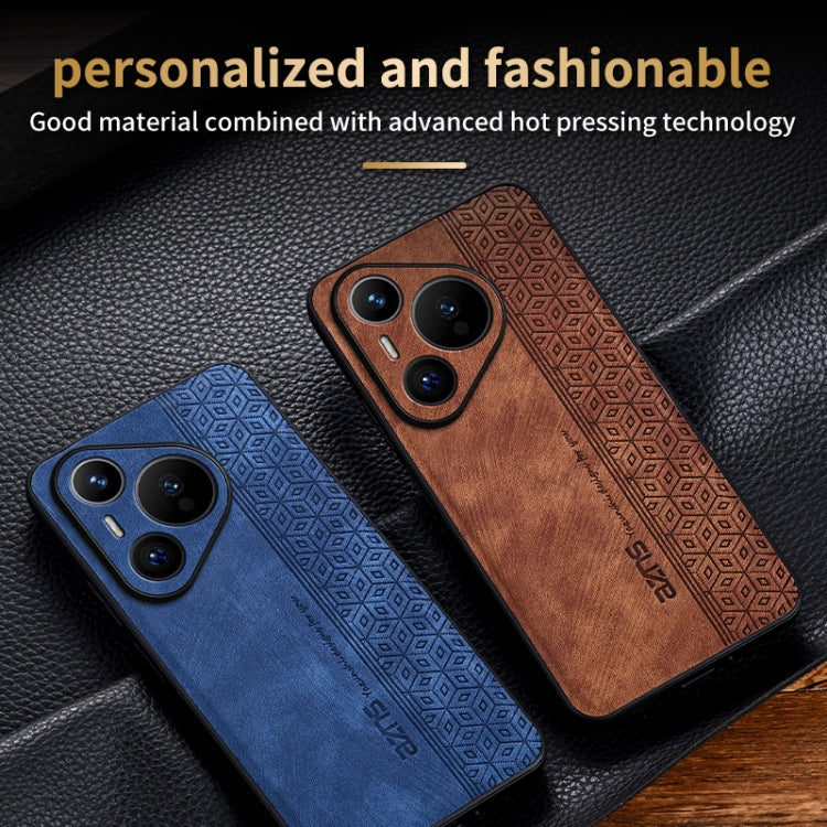 Custodia in pelle goffrata 3D per Huawei Pura 70 Pro
