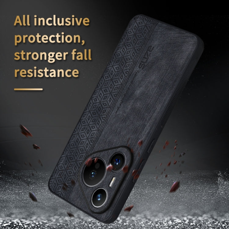 Custodia in pelle goffrata 3D per Huawei Pura 70 Pro