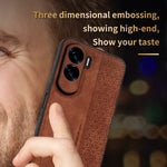 Custodia in pelle goffrata 3D per Honor X50i