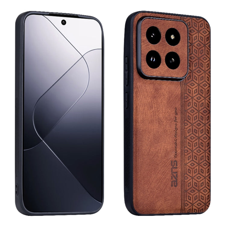 Custodia smartphone in pelle goffrata 3D per Xiaomi 14 Ultra
