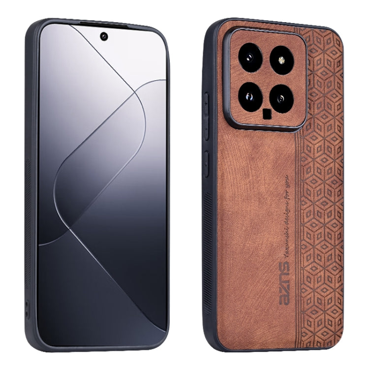 Custodia in pelle goffrata 3D per Xiaomi 14