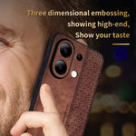 Custodia smartphone in pelle goffrata 3D per Xiaomi 14 Ultra