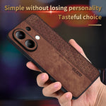 Custodia smartphone in pelle goffrata 3D per Xiaomi 14 Ultra