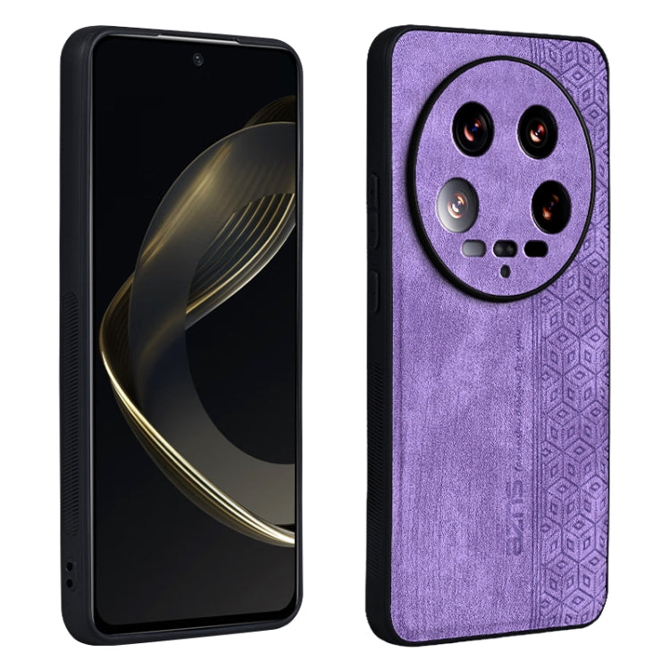 Custodia smartphone in pelle goffrata 3D per Xiaomi 14 Ultra
