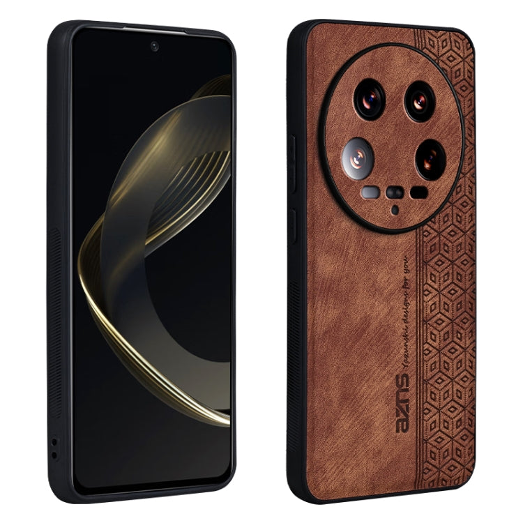 Custodia smartphone in pelle goffrata 3D per Xiaomi 14 Ultra