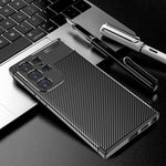 Custodia per telefono in TPU antiurto con struttura in fibra di carbonio, For Samsung Galaxy Xcover7, For Samsung Galaxy A55, For Samsung Galaxy A35, For Samsung Galaxy S24 Ultra 5G, For Samsung Galaxy S24+ 5G, For Samsung Galaxy S24 5G                ...