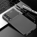 Custodia per telefono in TPU antiurto con struttura in fibra di carbonio, For Samsung Galaxy Xcover7, For Samsung Galaxy A55, For Samsung Galaxy A35, For Samsung Galaxy S24 Ultra 5G, For Samsung Galaxy S24+ 5G, For Samsung Galaxy S24 5G                ...