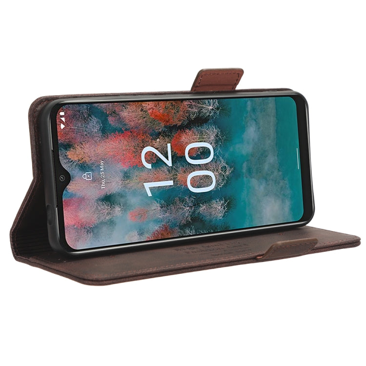 Custodia in pelle con chiusura magnetica per Nokia C12, C12 Pro, C12 Plus