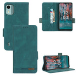 Custodia in pelle con chiusura magnetica per Nokia C12, C12 Pro, C12 Plus
