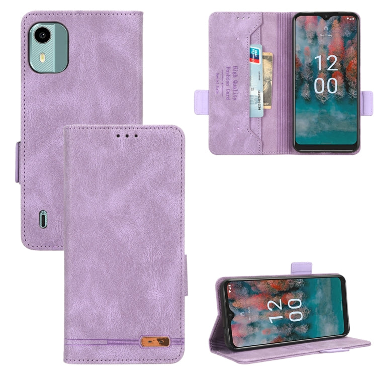 Custodia in pelle con chiusura magnetica per Nokia C12, C12 Pro, C12 Plus