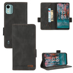 Custodia in pelle con chiusura magnetica per Nokia C12, C12 Pro, C12 Plus