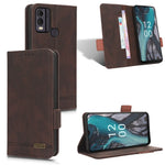 Custodia in pelle con chiusura magnetica per Nokia C12, C12 Pro, C12 Plus