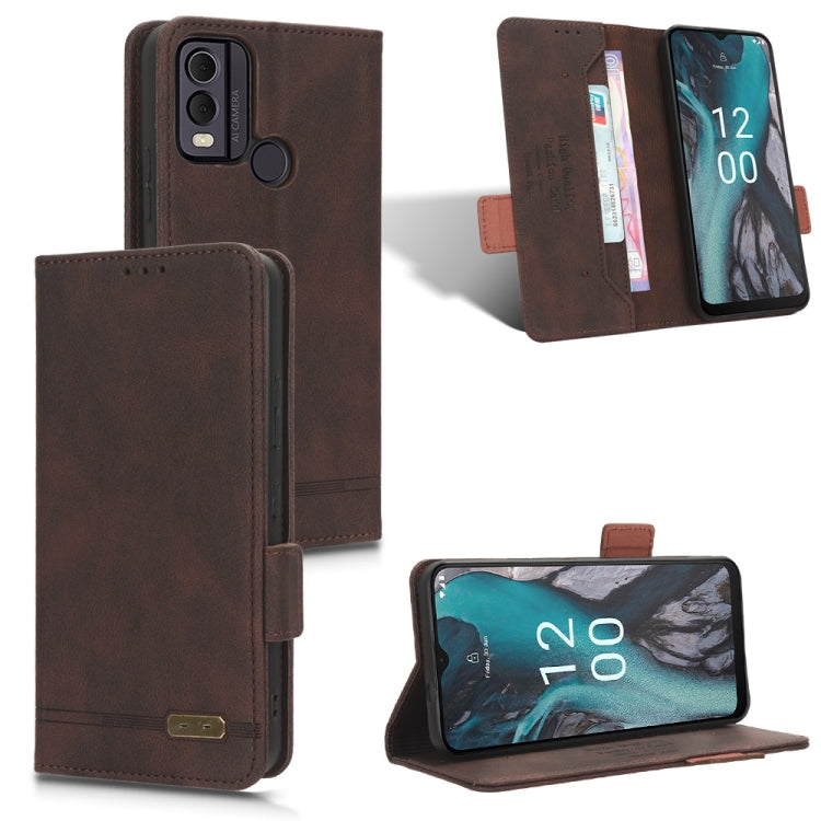 Custodia in pelle con chiusura magnetica per Nokia C12, C12 Pro, C12 Plus