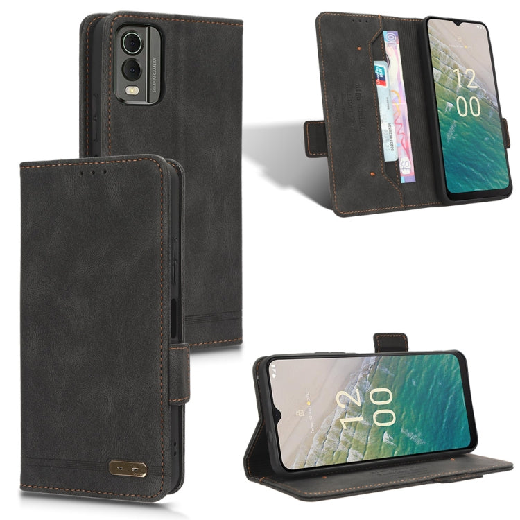 Custodia in pelle con chiusura magnetica per Nokia C12, C12 Pro, C12 Plus