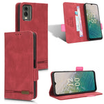 Custodia in pelle con chiusura magnetica per Nokia C12, C12 Pro, C12 Plus