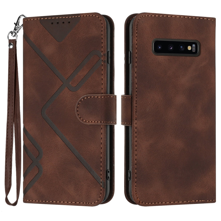 Custodia portafoglio in pelle per Samsung Galaxy S10+
