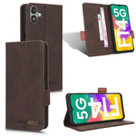 Custodia portafoglio in pelle con chiusura magnetica per Samsung