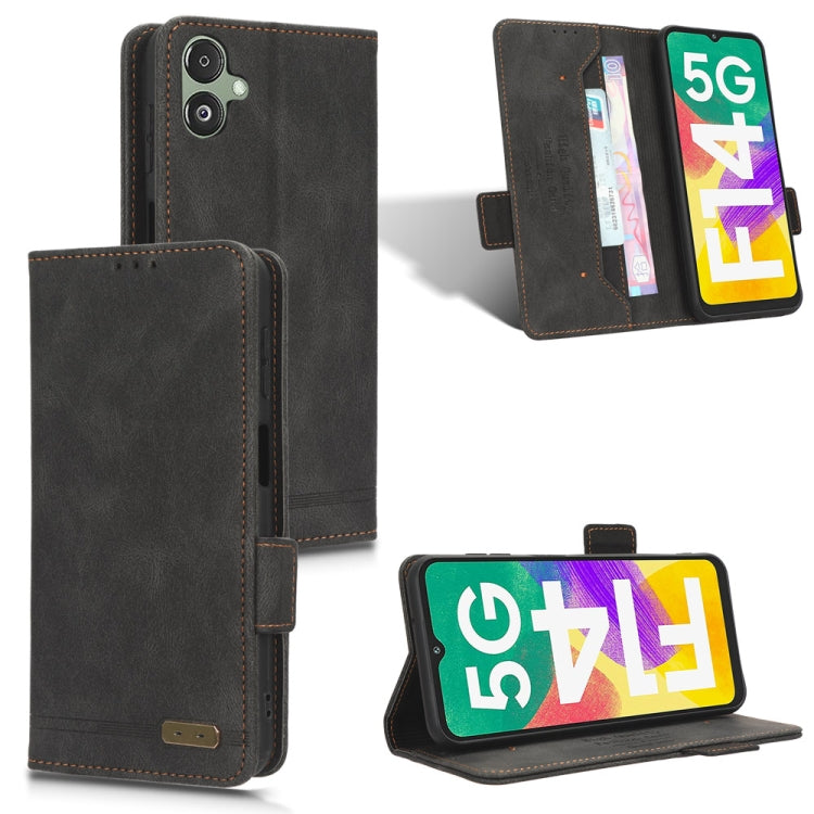 Custodia portafoglio in pelle con chiusura magnetica per Samsung