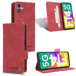 Custodia portafoglio in pelle con chiusura magnetica per Samsung