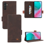 Custodia portafoglio in pelle con chiusura magnetica Samsung