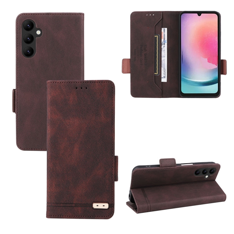 Custodia portafoglio in pelle con chiusura magnetica per Samsung
