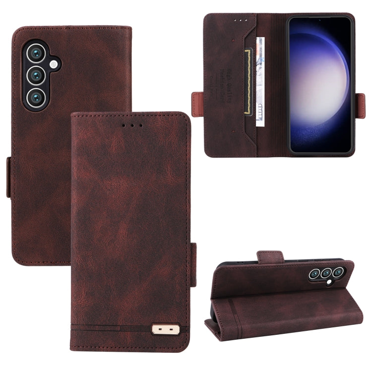Custodia portafoglio in pelle con chiusura magnetica per Samsung