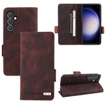 Custodia portafoglio in pelle con chiusura magnetica per Samsung