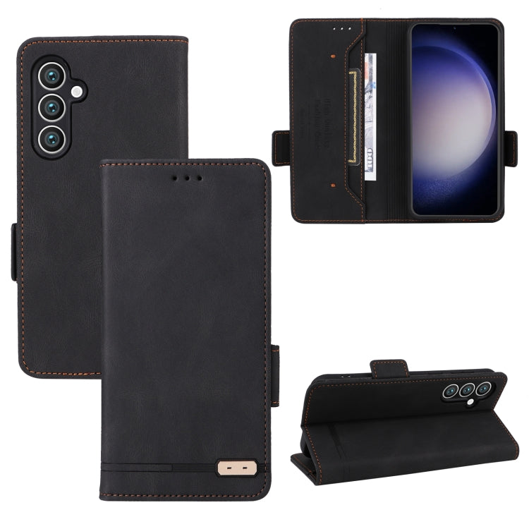 Custodia portafoglio in pelle con chiusura magnetica per Samsung