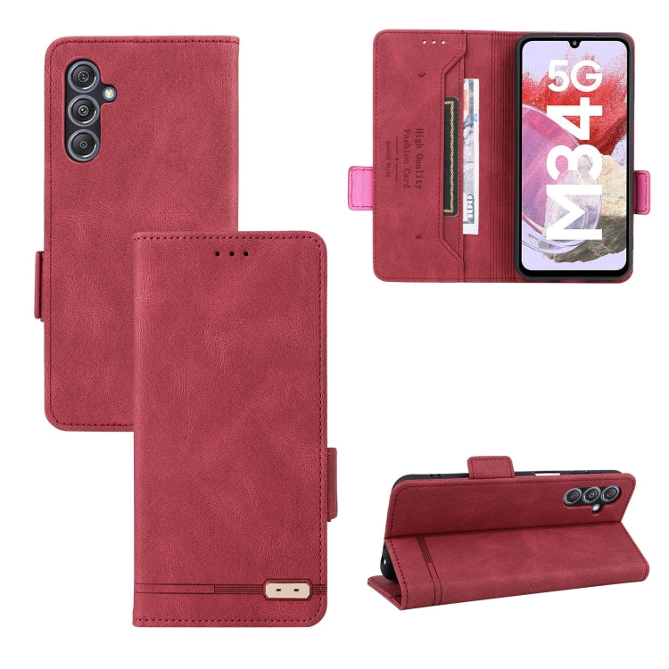 Custodia portafoglio in pelle con chiusura magnetica per Samsung