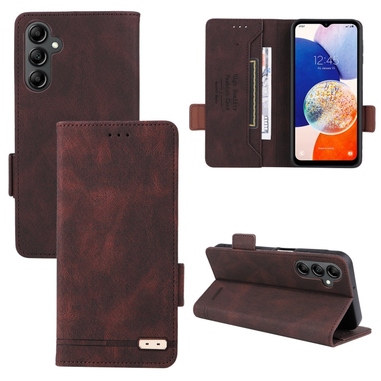 Custodia portafoglio in pelle con chiusura magnetica per Samsung