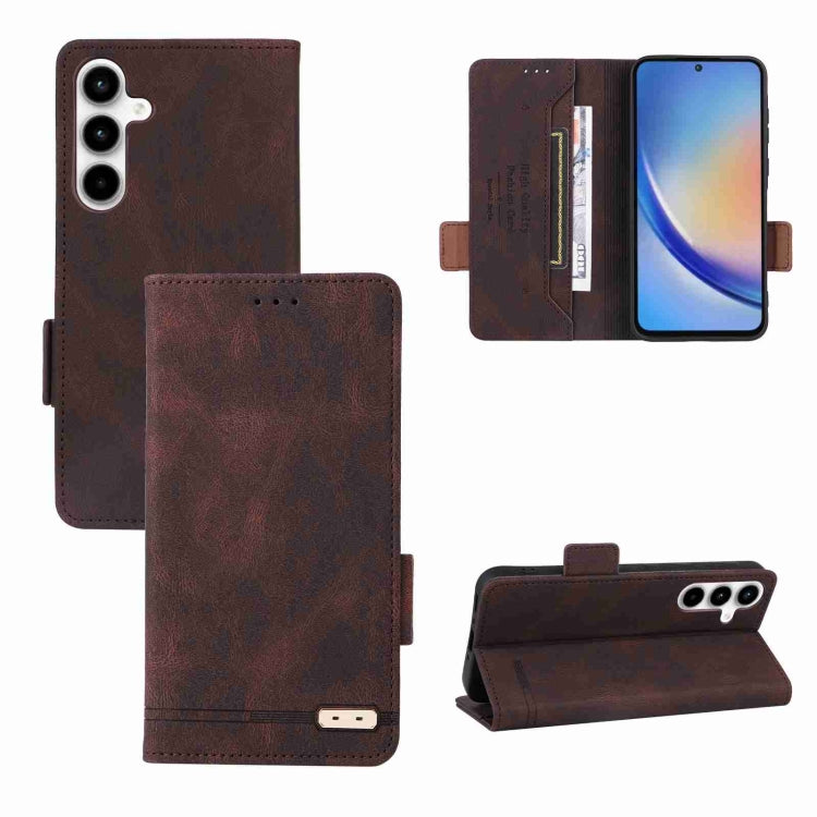 Custodia portafoglio in pelle con chiusura magnetica per Samsung