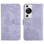 Custodia in pelle con supporto e fessure per carte per Huawei P60 Pro