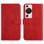 Custodia in pelle con supporto e fessure per carte per Huawei P60 Pro
