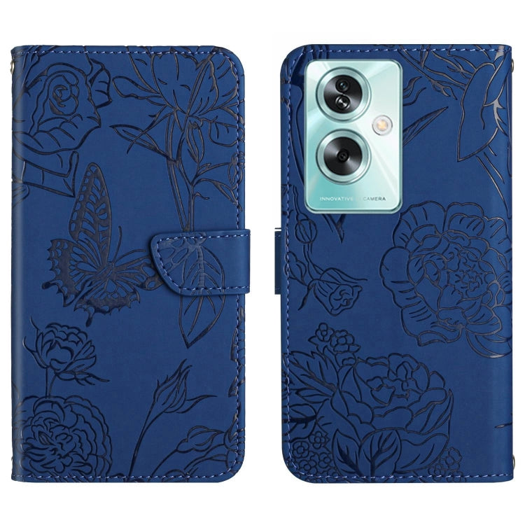 Custodia in pelle con stampa farfalla per OPPO A58 4G e altri modelli
