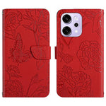 HT03 Cassa del telefono di cuoio di vibrazione impressa farfalla di sensibilità della pelle, For OPPO A5x 4G Global / 5G Global, For OPPO A5 5G Global, For OPPO Reno14 Pro 5G Global, For OPPO Reno14 5G Global